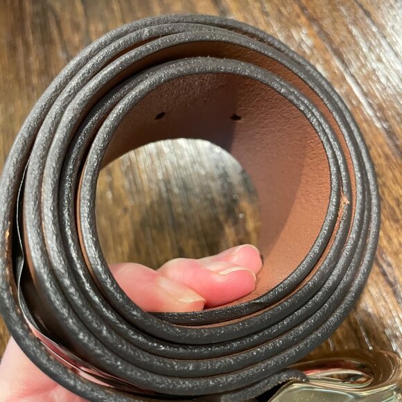 NWT Flawed J.Crew Women's XL Oval Buckle Belt Italian Leather Rich Toffee Brown - Picture 11 of 16